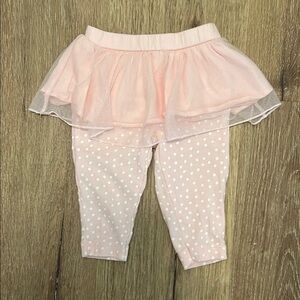Carter's Pink Polka Dot Leggings with Tulle Skirt